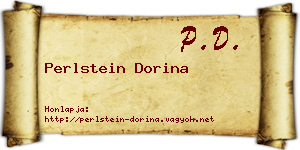 Perlstein Dorina névjegykártya